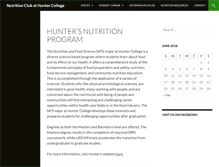 Tablet Screenshot of hunternutritionclub.org